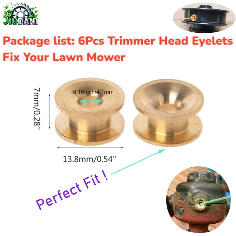 JIUDANI 6Pcs Universal Grass Trimmer Head Eyelets Sleeve Strimmer Cutter Parts Accessories Replacement Parts - Image 2